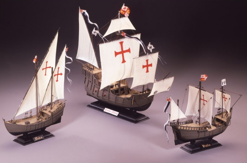 Byggmodell segelbåt - Christopher Columbus 3 ships Nina,St Maria, Pinta - SET - 1:75 - Heller