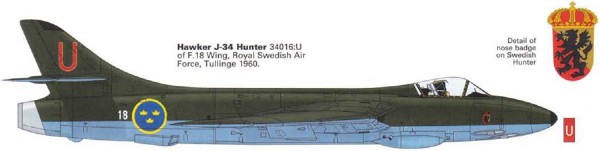 Byggmodell flygplan - J34 Hawker Hunter F.6/FGA.9 - incl. DECAL SE  -1:48 - Ac