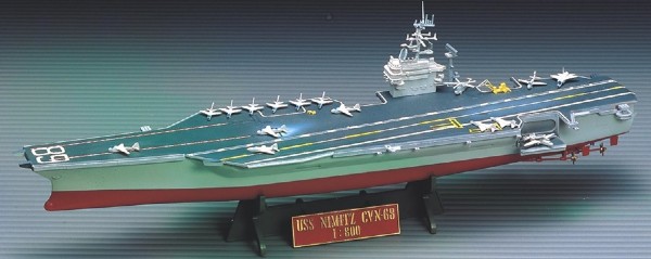 Byggmodell krigsfartyg - CVN 68 USS Nimiz - 1:800-  Academy