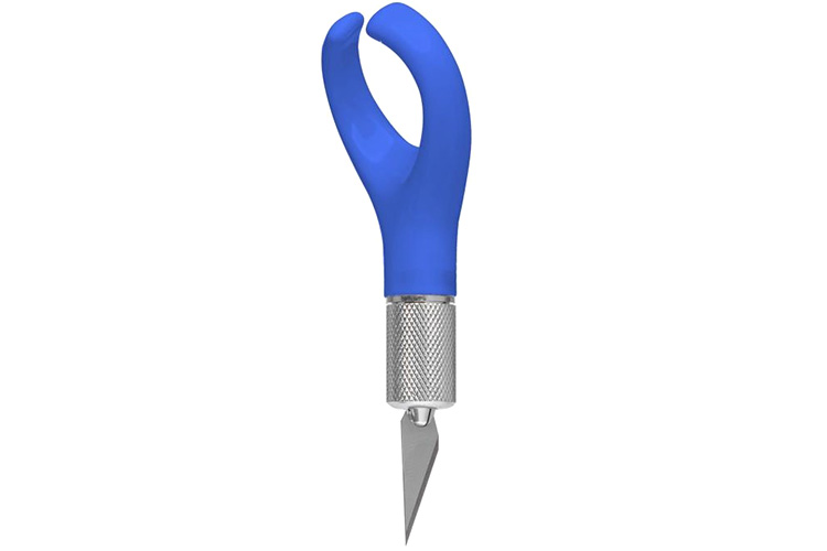 Finger Grip Knife Incl. 2 knivblad - Blå - ModelCraft