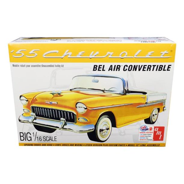 Byggmodell bil - 1955 Chevy Bel Air Convertible - 1:16 - AMT
