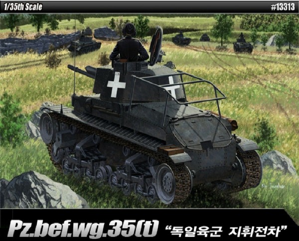 Byggmodell stridsvagn - Pzkpfw35(T) Command t. - 1:35 - Academy