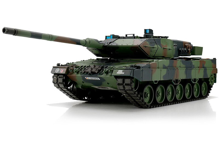 Radiostyrd stridsvagn - 1:16 - Leopard 2A6 Camo Met. Upg. - 2,4Ghz - BB+IR - RTR