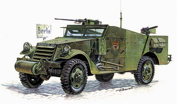Byggmodell stridsfordon - M3 Armored Scout Car - 1:35 - Zvezda