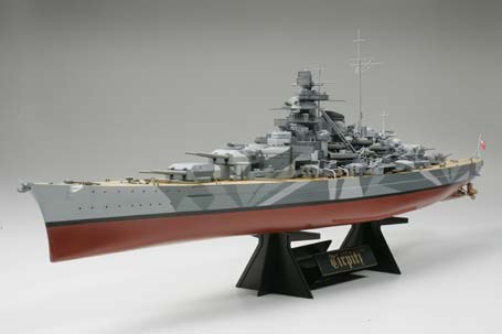 Byggmodell krigsfartyg - Tirpitz German Battleship - 1:350 - Tamiya