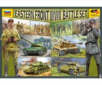 Byggmodell stridsvagnar - Battleset: Easter Front w. 4 tank - 1:72 - Zvezda - SNAP KIT