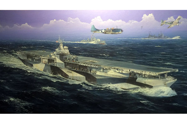 Byggmodell krigsfartyg - USS Ranger CV-4 - 1:350 - Tr