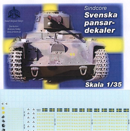 Svenska pansardekaler: registreringssiffror, flaggor och tornsiffror - 1:35