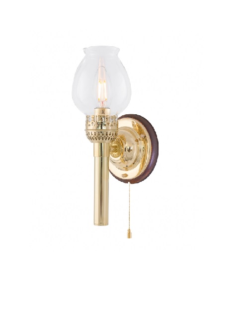 Fotogenlampa EL, Karlskronalampett m&auml;ssing, dragbrytare,brunf&auml;ste  0104M3B