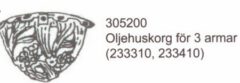 Oljehuskorg till 233310, 233410 gjutjärnslampa 305200
