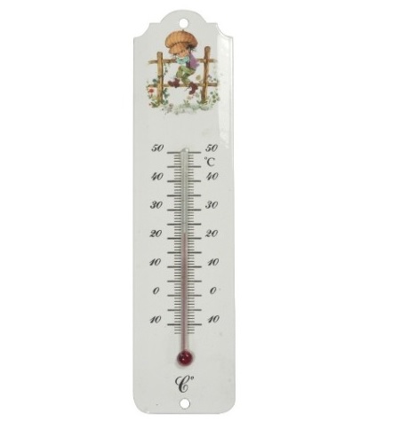 Termometer emaljerad med barn