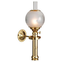 Fotogenlampa Captains cabin lamp i mässing inkl ship globe