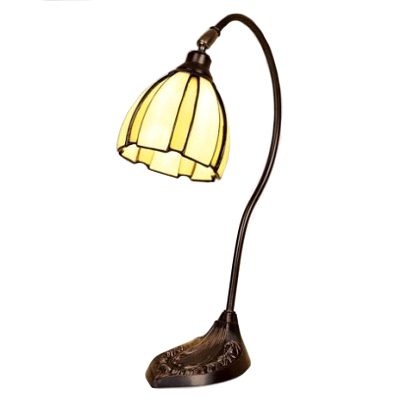 Fotogenlampa Tiffany Coupe Amber Skrivbordslampa 12 cm, Nostalgia Design