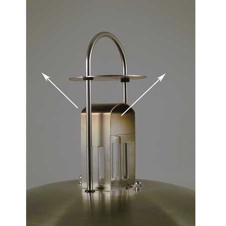 Fotogenlampa Petrolux takfotogenlampa klart glas rostfritt stål 650107