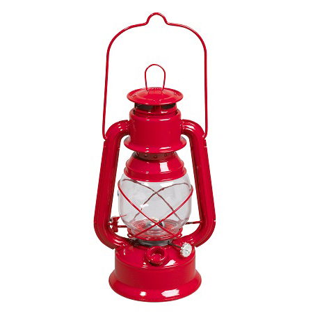 Fotogenlampa Guillouard hurricane lantern, Röd