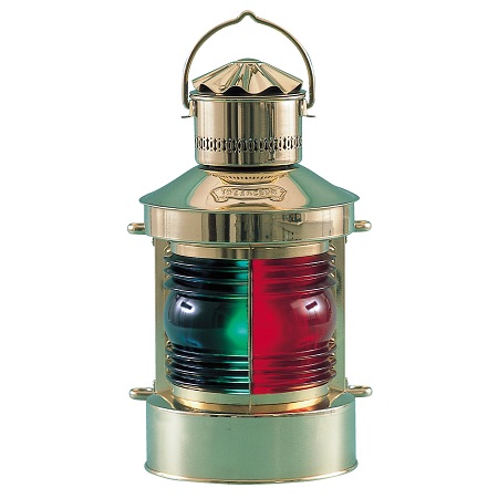 Fotogenlampa Bicolour light 6’’ EL Toppmast lampa röd/grön blank mässing EL 8404RG/E