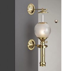 Fotogenlampa Captains cabin lamp i mässing inkl ship globe