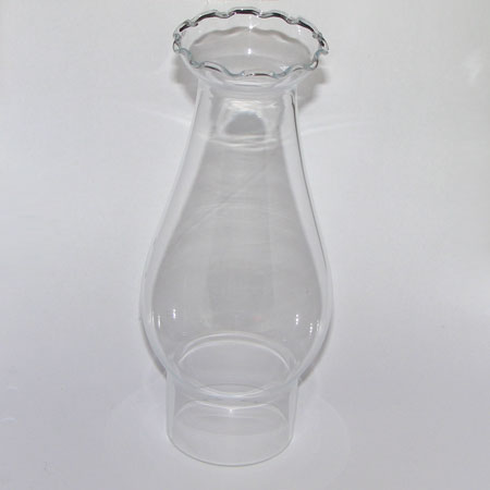 Fotogenlampa Brännarrör  Lotusglas  nedre utv diameter ca:62mm,  längd 195 mm, 23-0900