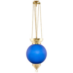 Fotogenlampa EL Månskenslampa, Mässing, Blå