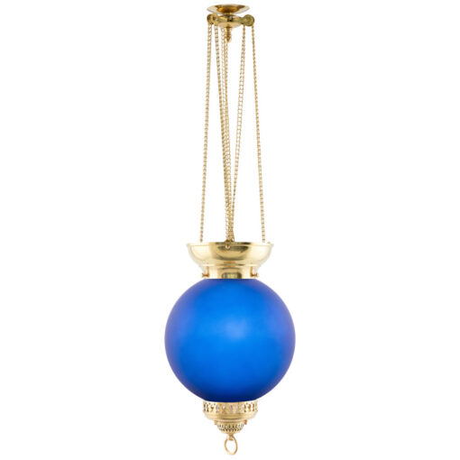 Fotogenlampa EL Månskenslampa, Mässing, Blå