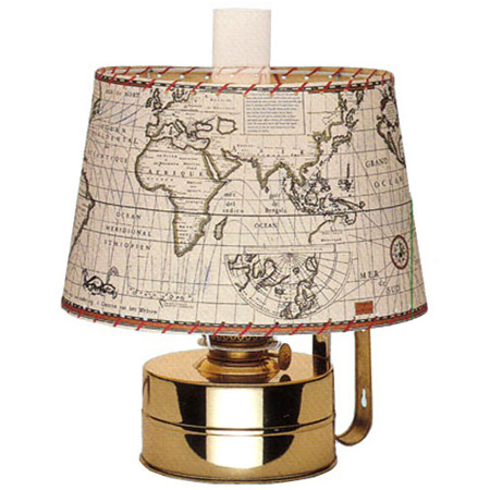 Fotogenlampa Fotogenlampa Galley Lamp, rund sjökorts-skärm, 14’’