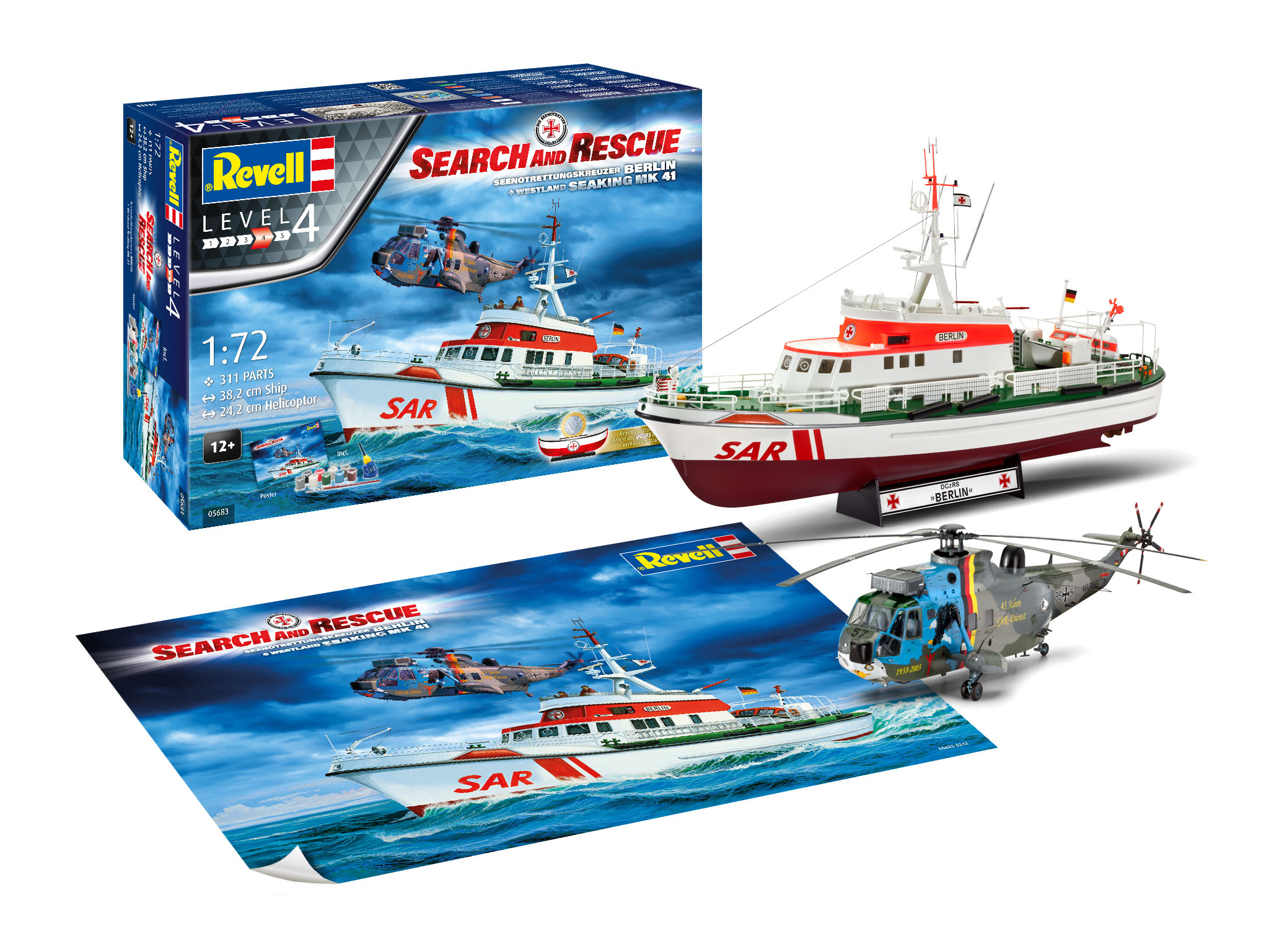 Gift Set SAR Set - DGzRS Westland SK Mk 41 1:72 Revell