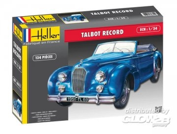 Byggmodell bil - Talbot Largo Record - 1:24 Heller