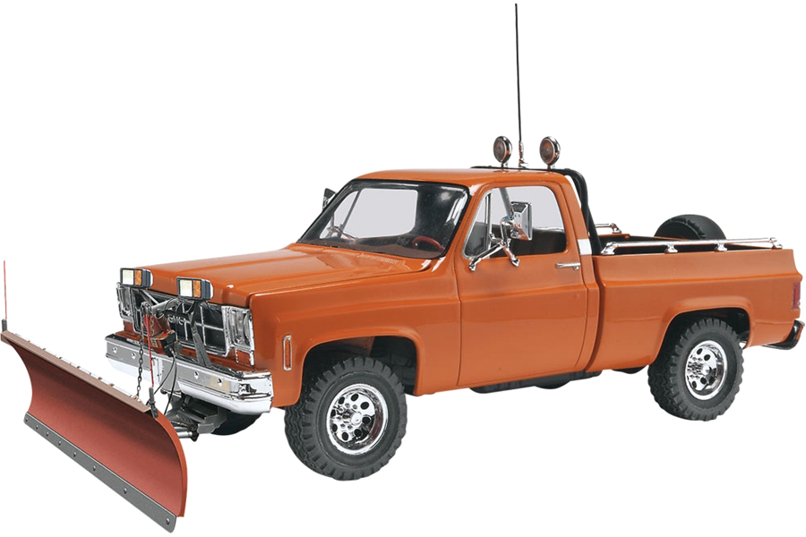 Byggmodell bil - GMC Pickup w Snow Plow- 1:24