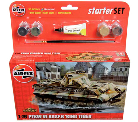 Byggmodell tanks - Starter Set King Tiger - 1:76