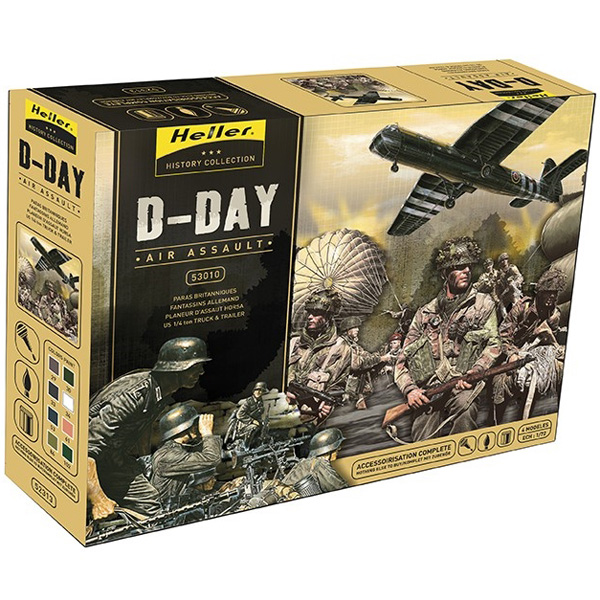 Byggsats - D-Day Air assault, 4 models in 1 - 1:72 - He