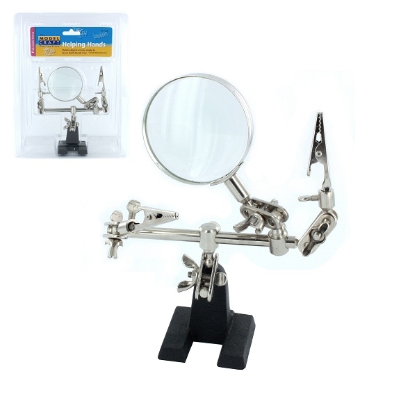 Byggmodell verktyg - Helping hand w glasmagnifier - MC