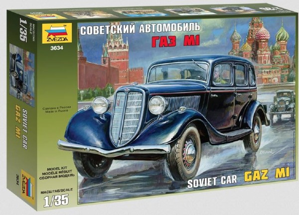 Byggmodell bilar - GAZ M1 Soviet Staff Car - 1:35 - Zv