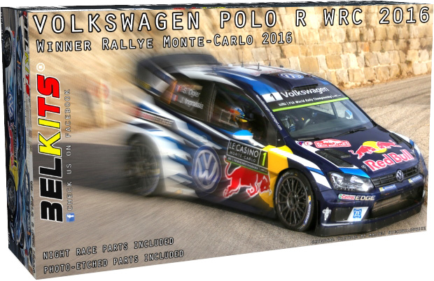 Byggmodell Bil - Volkswagen Polo R WRC 2016 - 1:24 - Bk