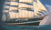 Byggmodell segelbåt - Krusenstern 57,3 cm - 1:200 - Zv