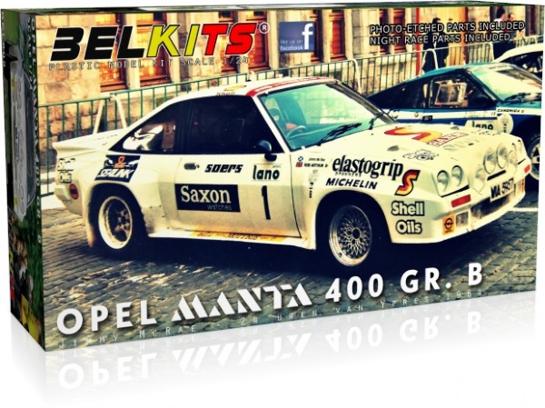 Bil byggmodell - Opel Manta 400 gr. - 1:24 - Belkits