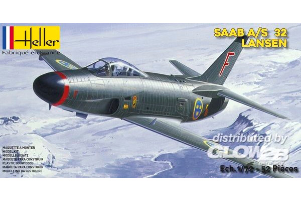 Byggmodell - SAAB 32 Lansen - 1:72 - Heller