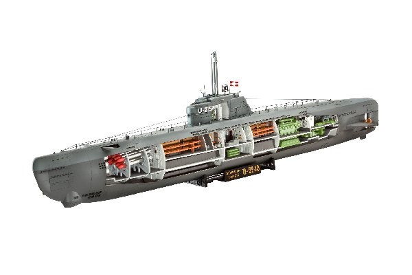 Byggmodell ubåt - U-Boat XXI Type w, Interiör - 1:144 - Revell