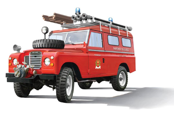 Byggmodell bil - Land Rover Fire Truck - 1:24 - Italieri