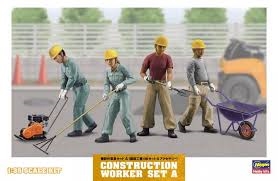 Byggsats - Construction worker set A - 1:35 - Hasegawa