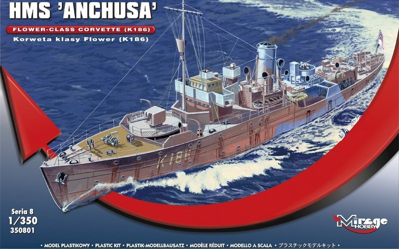 Byggmodell Krigsfartyg - HMS Anchusa - 1:350