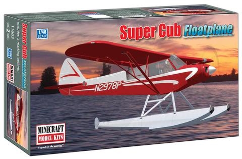 Byggsats sj&ouml;flyg - Piper Super Cub Float Plane - 1:48 - MiniCraft