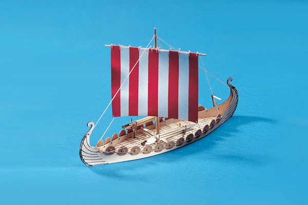 Byggmodell båt - Mini Oseberg - Wooden hull - 1:50 - Billing Boats