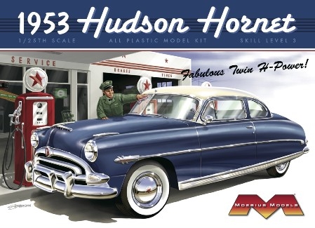 Byggmodell bil - 1953 Hudson Hornet - 1:25 MOE