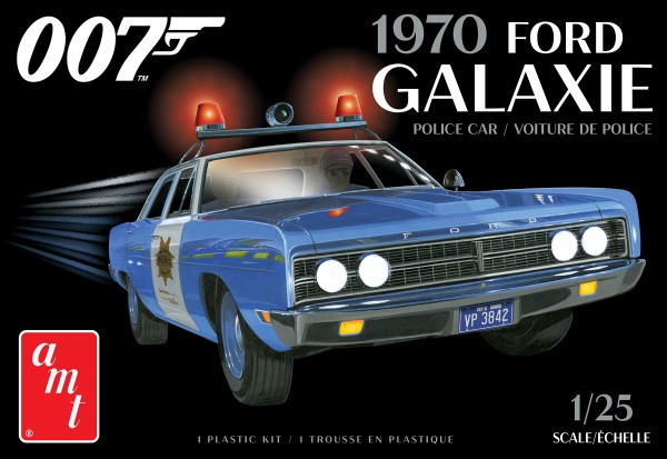 Byggmodell bil - 1970 Ford Galaxie Police Car - 1:25 - AMT