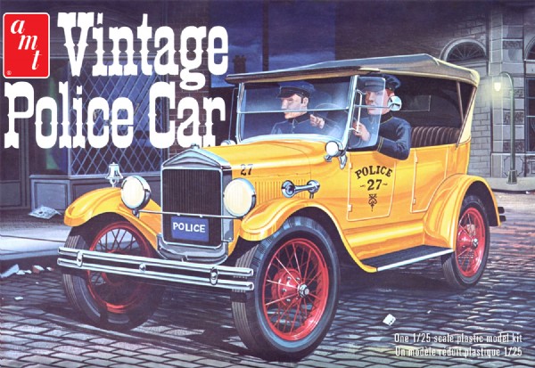 Byggmodell bil - 1927 Ford T Vintage Police Car - 1:25 - AMT