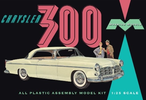 Byggmodell bil - 1955 Chrysler 300 - 1:25 - Moebius