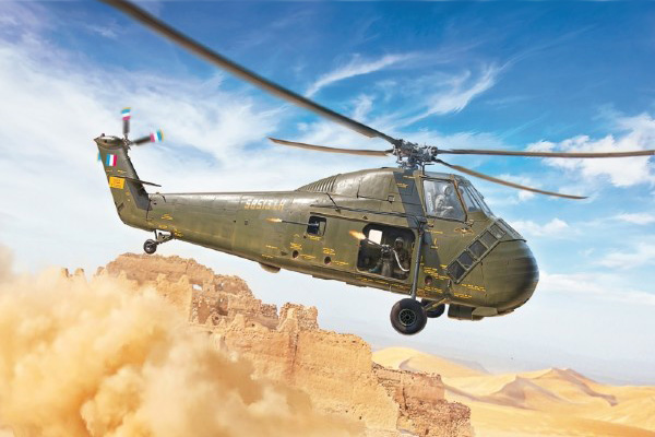 Byggsats helikopter - H-34A "Pirate"/Uh-34D - 1:48 - Italeri
