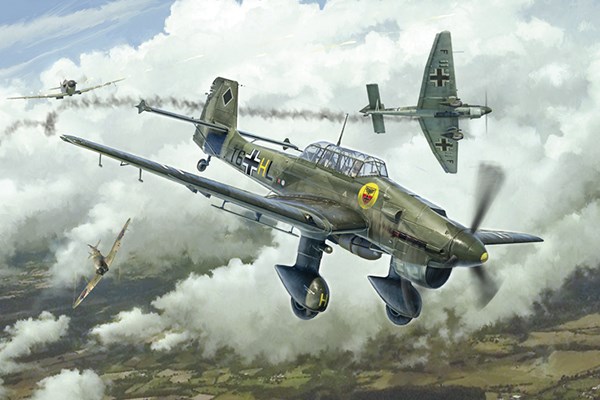 Byggmodell flygplan - JUNKERS JU-87 B STUKA  - 1:48 - Italieri