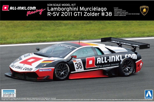 Byggmodell bil - Lamborghini Murcielago 2011 Gt1 - 1:24 - Aoshima