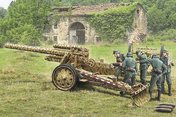 Byggmodell stridsfordon - 15 cm Field Howitzer - 1:72 - Italieri